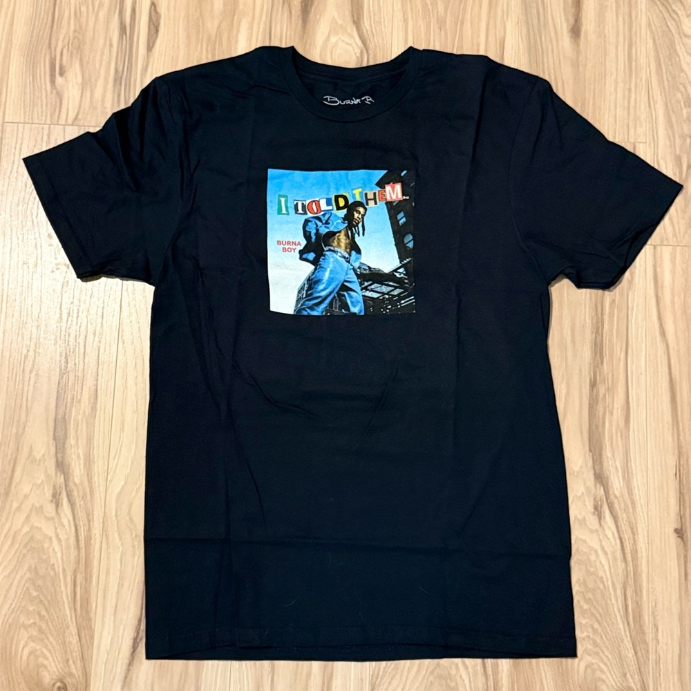 Burna Boy I Told Them Black Graphic T-Shirt Medium